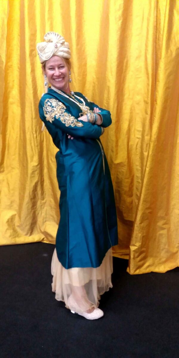 Tops & Dresses Hire – Aqua Silk Embroidered Costumes