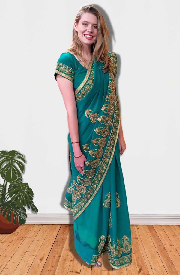 Green Saree 15