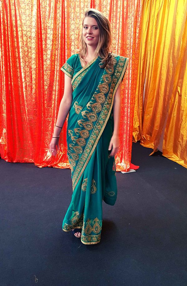 Green Saree 15 - Image 3