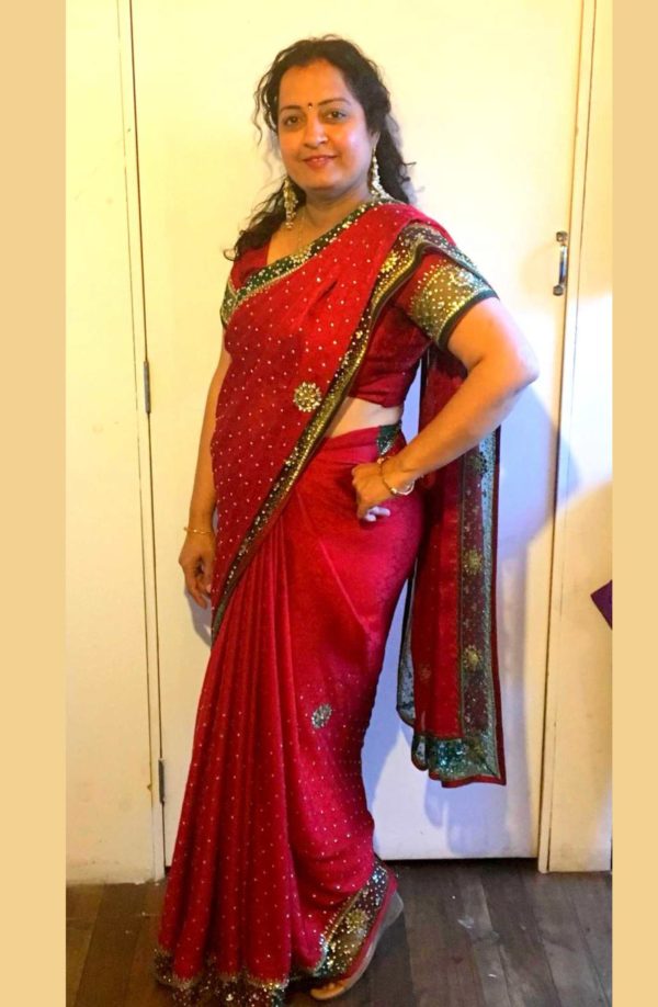 Red Saree 14 - Image 2