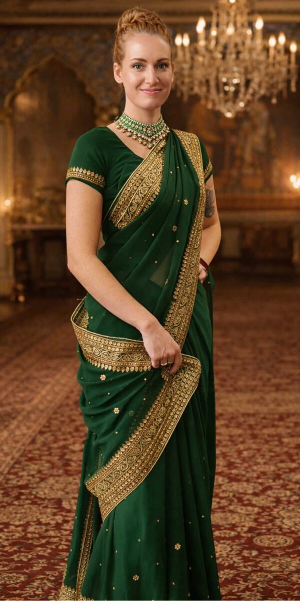 Green Saree Hire 2