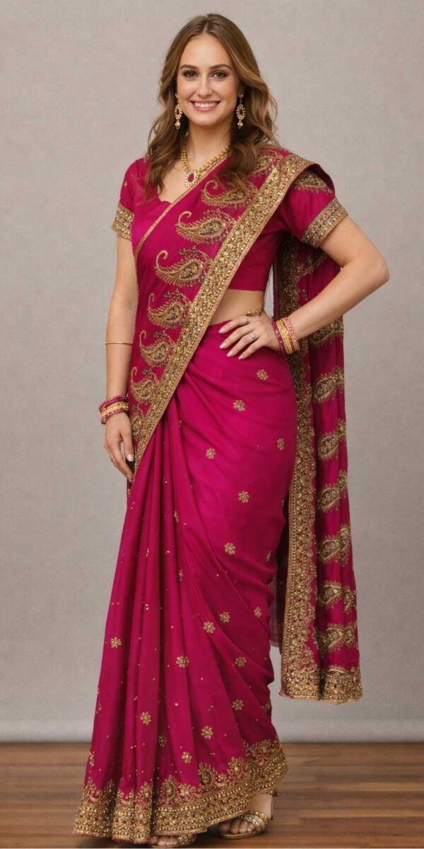 Pink Saree Hire 10