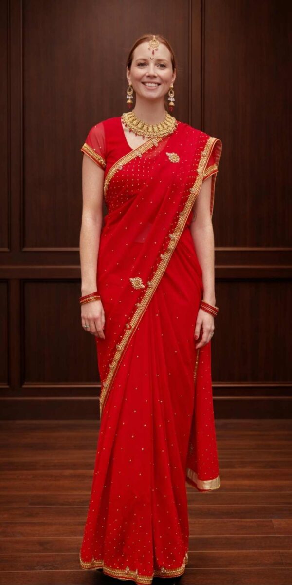 Red Saree 15