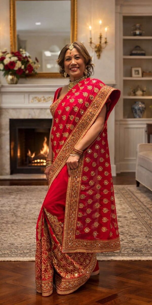 Red Saree Hire 17