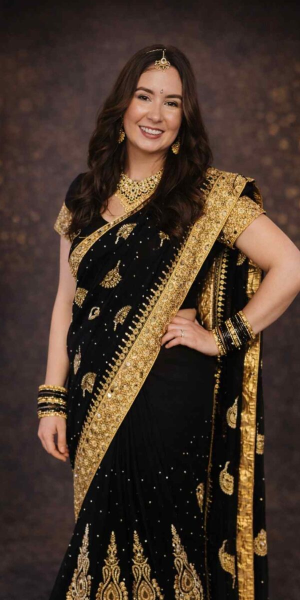 Black Saree 7